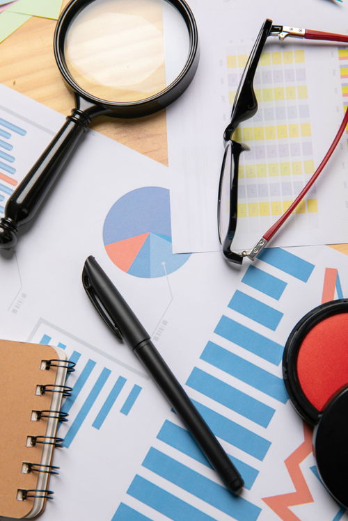 簽字筆 數據報表辦公用品中的商務攝影藝術